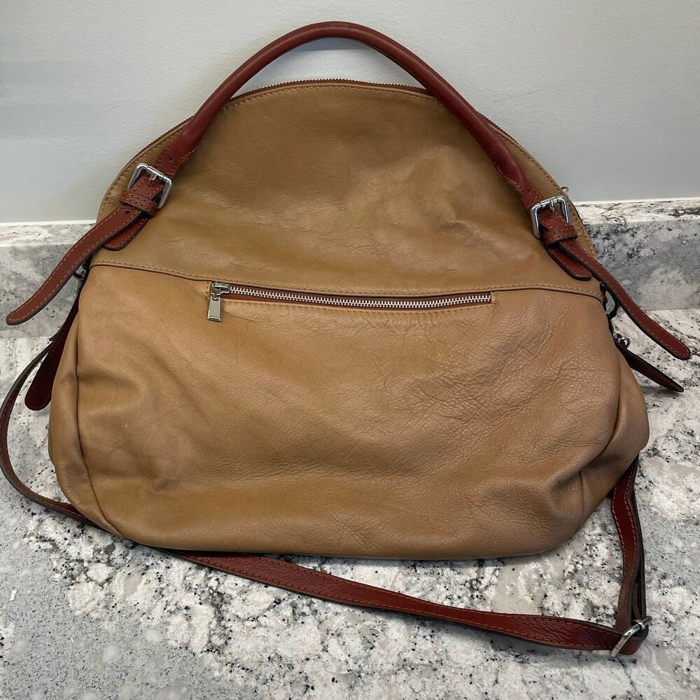 Prodotto Artigianale Vera Pelle Toro Firenze Italian Leather Shoulder Bag Purse - Picture 2 of 11